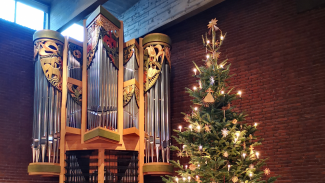 Weihnachtsbaum und Orgel